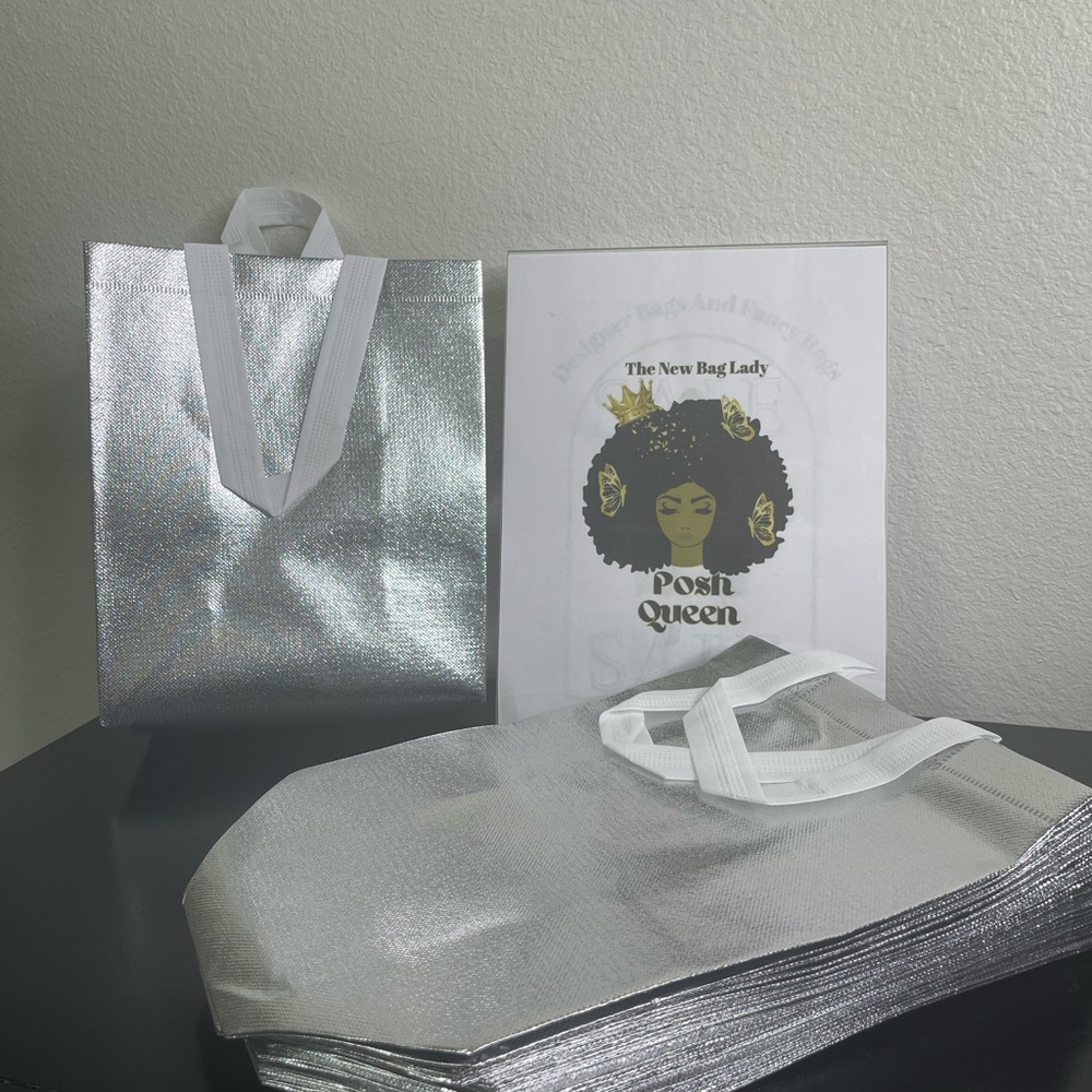 Silver Gift Bags set of 12